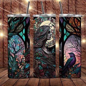 Witches Stained Glass - 20oz Skinny Sublimation Tumbler